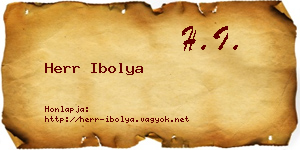 Herr Ibolya névjegykártya