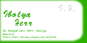 ibolya herr business card